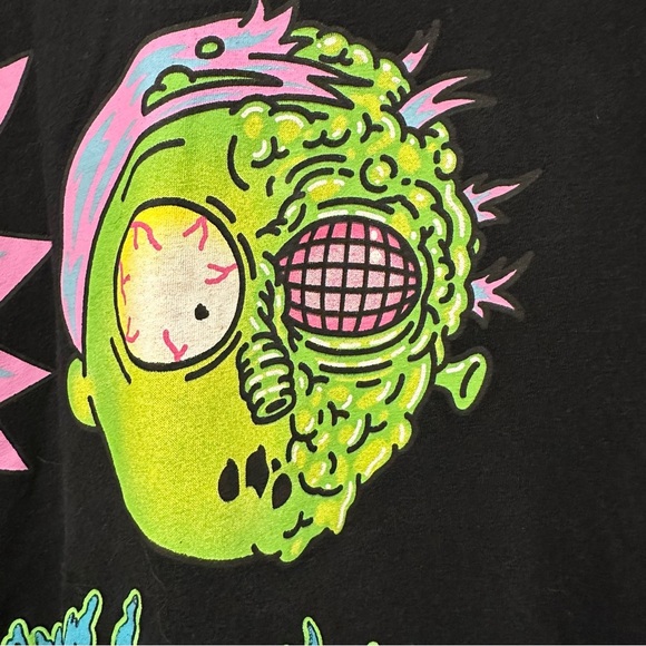 Rick And Morty Raised Graphic T-Shirt Black Adult Swim Cartoon Network‎ Large - Picture 4 of 8